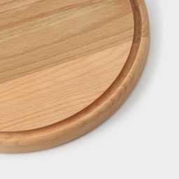 Доска разделочная с кровостоком Премиум «Круглая», d=25 см, бук