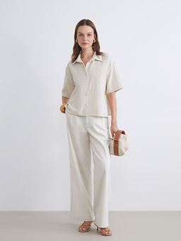 Keten Kar???ml? Kad?n G?mlek