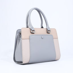 Сумка тоут на молнии, наружный карман, длинный ремень, цвет бежевый/серый - Simaland фото 3