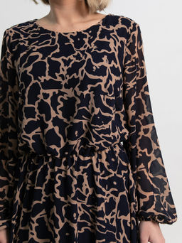 Платье Идиллия (сине-бежевое) П15379-16М