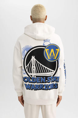 DeFactoFit Толстовка оверсайз с капюшоном NBA Golden State Warriors  фото 8