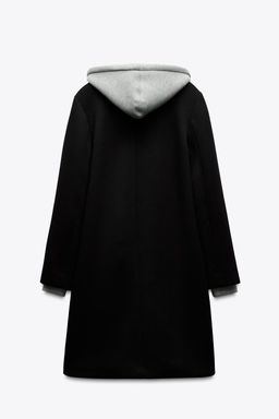 CONTRAST HOODED COAT - Zara фото 5