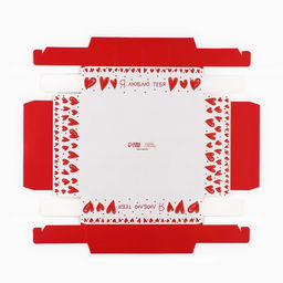 Цена за 5 шт. Коробка под 4 конфеты и шоколад с ячейками «Сердца» 18.8×15.7×3 см