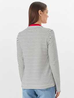 Джемпер женский в бело-черную полоску - Mark formelle фото 9