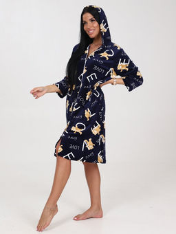 Марина ХАЛАТ ЖЕНСКИЙ (Синий/мишки) - А-дина фото 4