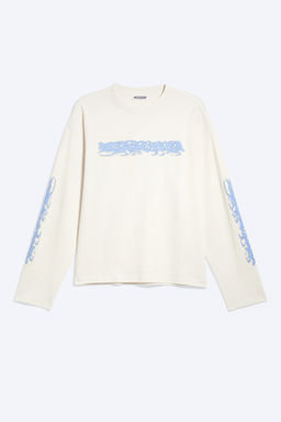 Camiseta boxy de manga larga y estampado gr?fico - H&m фото 8