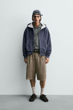 LIMITED EDITION WIDE-LEG CORDUROY BERMUDA SHORTS