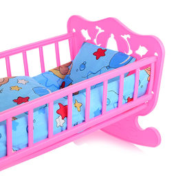 Кровать кукольная с комплектом белья 4 предмета (матрас, подушка, одеяло) 48х30см