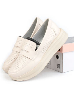 03-SD4-1D BEIGE Полуботинки женские (натуральная кожа) - Фабричный китай фото 15