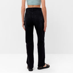 Джинсы женские бойфренды MINAKU SELVEDGE denim, размер 46, чёрные