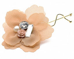 Заколка PU0372 беж