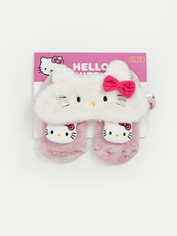 Hello Kitty Desenli Kayd?rmaz Tabanl? K?z ?ocuk Ev ?orab? ve Uyku Band?