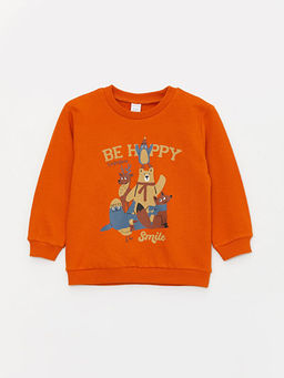 Bisiklet Yaka Uzun Kollu Bask?l? Erkek Bebek Sweatshirt 2li - Waikiki фото 2