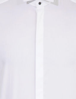 Белая приталенная рубашка под смокинг - Cacharel фото 12