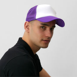 Бейсболка с сеткой унисекс MINAKU, фиолетовая, размер 56-58
