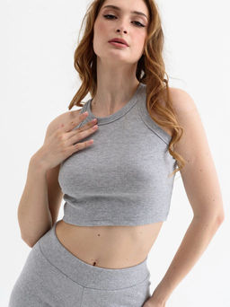 Майка-топ Кашкорсе рубчик лапша - Оптима фото 42