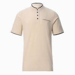 Футболка поло мужская MINAKU REGULAR FIT: бежевая, р-р 42