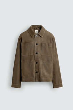 LIMITED EDITION LEATHER SUEDE JACKET WITH POCKETS - Zara фото 7