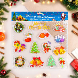 Наклейки на окна Merry Christmas, 30×25 см