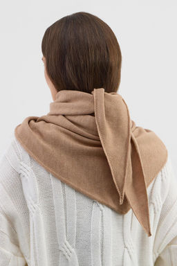 ЕВ 15019/ш/бежевый меланж шарф-косынка жен