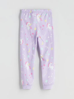 Beli Lastikli Bask?l? K?z ?ocuk Pijama Alt