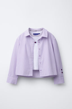 STRIPED POPLIN SHIRT AND RIBBED T-SHIRT PACK CHAMPION ® X ZARA