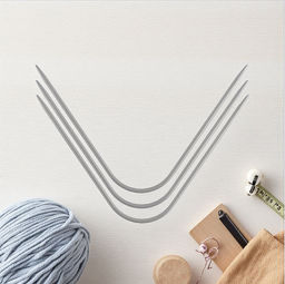 СПИЦЫ AN-3 ИЗОГНУТЫЕ МЕТАЛЛ GAMMA  фото 2