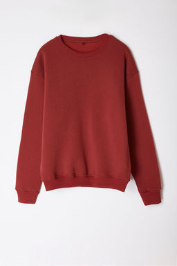 TRENDYOL MAN Siyah Oversize/Genis Kesim Pamuklu Basic Ici Polarl? Kal?n Sweatshirt TMNAW25SW00011 - Trendyolmilla фото 14