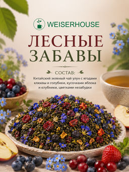 Лесные забавы Зеленый ароматизированный чай WEISERHOUSE