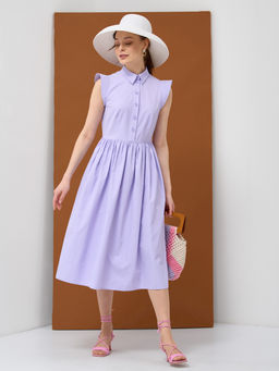 Платье хлопок OD-796-3 сиреневое OD-796-3