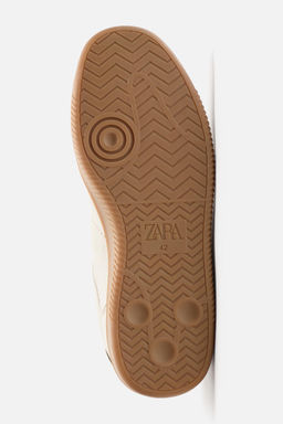 LEATHER TRAINERS WITH CONTRAST SOLE - Zara фото 8
