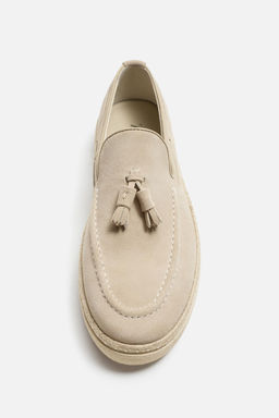 CASUAL LEATHER LOAFERS WITH TASSELS - Zara фото 9