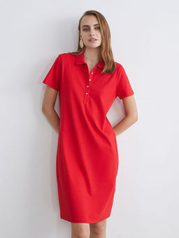 Polo Yaka A Kesim Pike Elbise