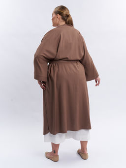 Кардиган льняной длинный TKA04052BEG18