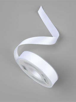 Лента атласная TEIRA, двухсторонняя, 20 мм, 25±1 м, белая №0029