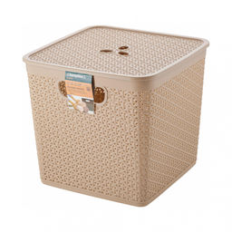 Корзина для хранения "Keepliex Rattan". 21л со съемной кр. квадратная арт KL1305