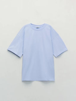 Базовая футболка оверсайз из хлопка / Zarina фото 6