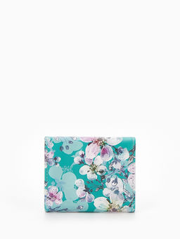 Кошелёк женский на кнопке, 10.5?2.5?8.5 см, с цветочным принтом, разноцветный
