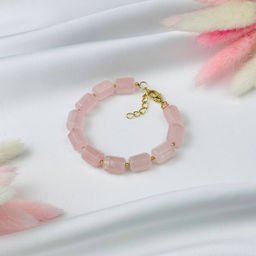 Браслет из мадагаскарского Розового кварца 17 см +