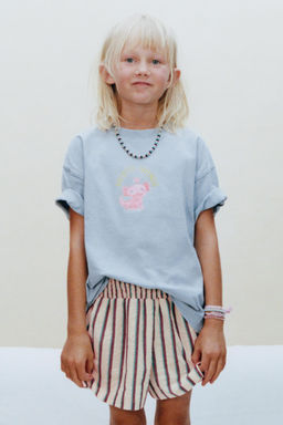 CAMISETA ESTAMPADO AXOLOTL / Azul