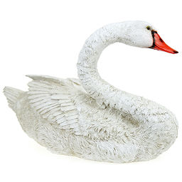 Скульптура-фигура для сада из полистоуна "Лебедь большой" 49х30см (Россия)