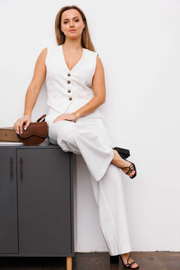 Брюки AURA 4133-164 молочный  фото 5