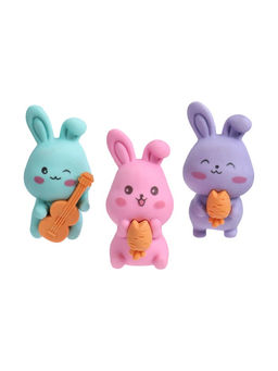 Цена за 3 шт. Ластик фигурный «Зайка», МИКС