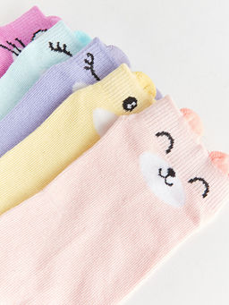 Desenli K?z ?ocuk Patik ?orap 5li - Waikiki фото 3