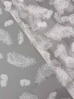 Плёнка для цветов «Перышки», прозрачная/белая, 0.6×9.3±5% м, 40 мкм, 200 г