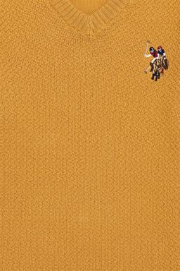 Boy Saffron V - Neck Knitwear Sweater Basic - U.s. polo assn фото 4