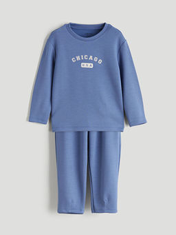 Bisiklet Yaka Erkek Bebek Sweatshirt ve E?ofman Alt 2li