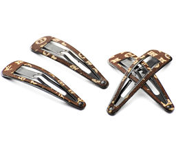 Набор заколок клик-клак ZG9093 кофе