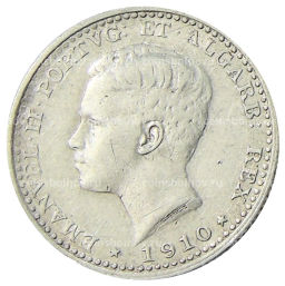 Монета 100 рейс 1910 года Португалия