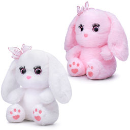 Мягкая игрушка "Заяц с бантиком" 21 см